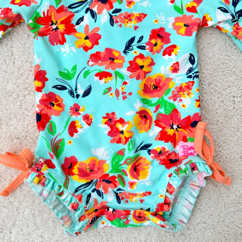 Ruffle Butts Floral Baby One-Piece Swimsuit - Picture 2 of 10